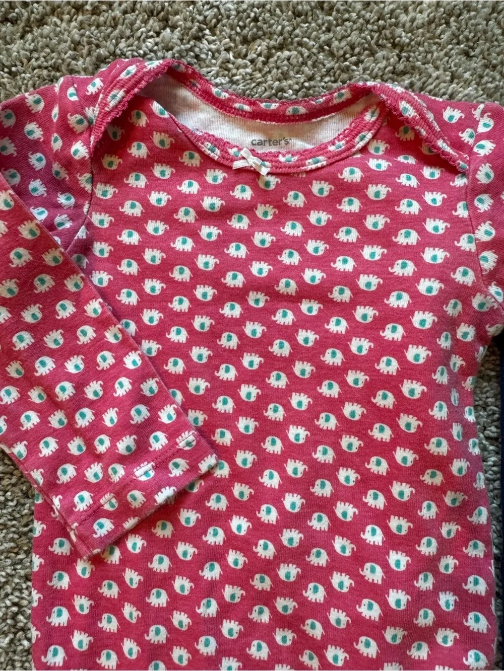 Baby Girl Clothing Bundle Carter’s Onesies Pajamas Leggings Lot size 12 Months